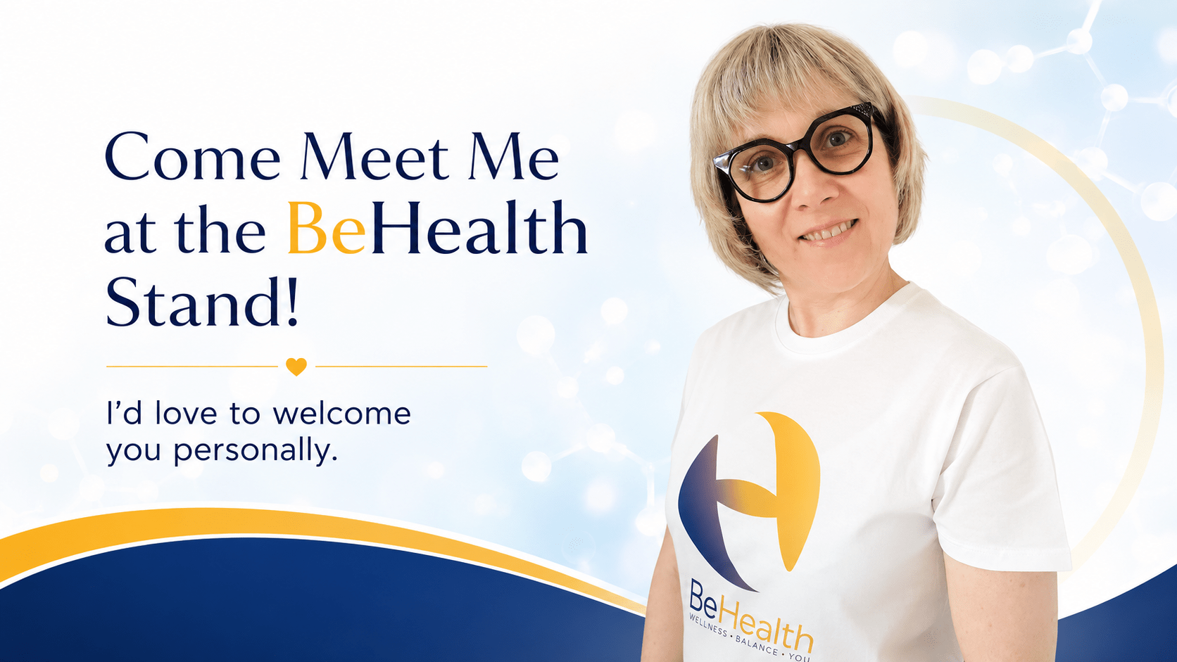Ania in a Be Health t-shirt